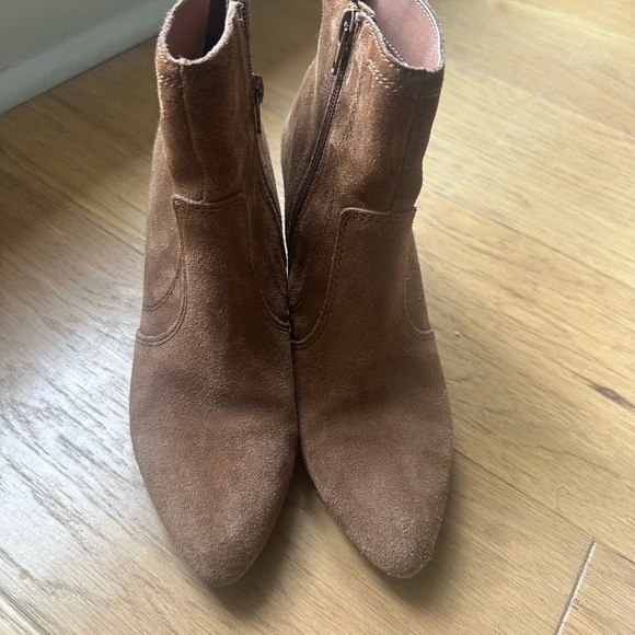 Chelsea & Violet Tan Suede Ankle Booties - Picture 1 of 4